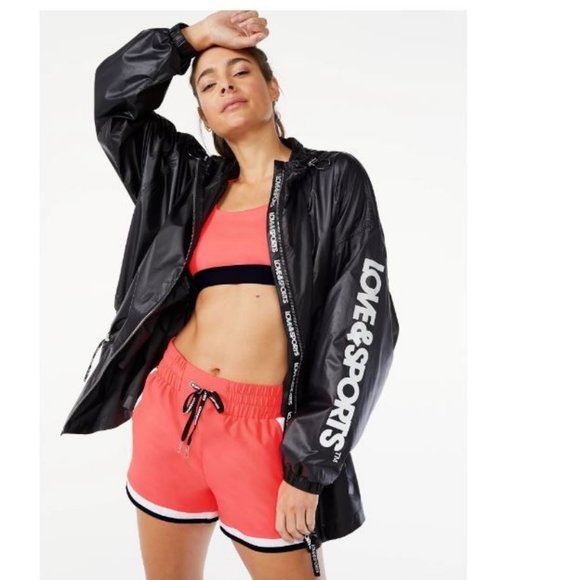 New Women's Long Anorak Jacket with Hood Hoodie Black lightweight Size M… - Picture 1 of 16